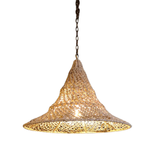Rattan Pendant Light Pyramid - Image 2