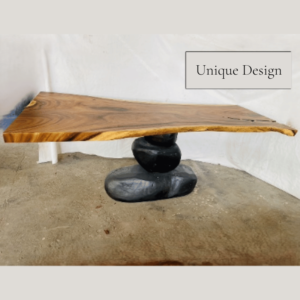 Wood Desk Trapezoid "Unique Piece"