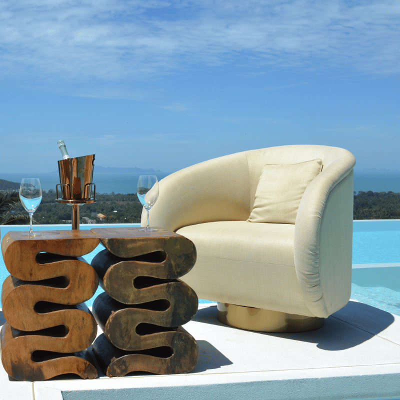 Armchair Swivel Cristo Brisbane cream