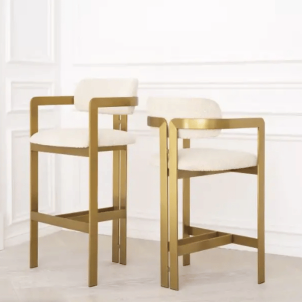 Stool Bar Donato brushed brass