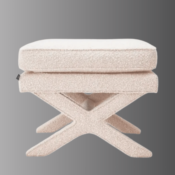 Ottoman Cordoba Boucle Cream - Image 3